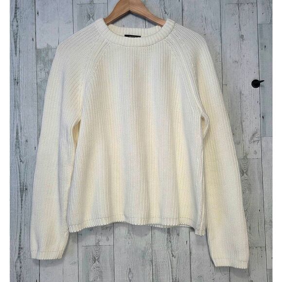 Quince Organic Cotton Fisherman Crew Ivory Sz. L - Picture 4 of 13